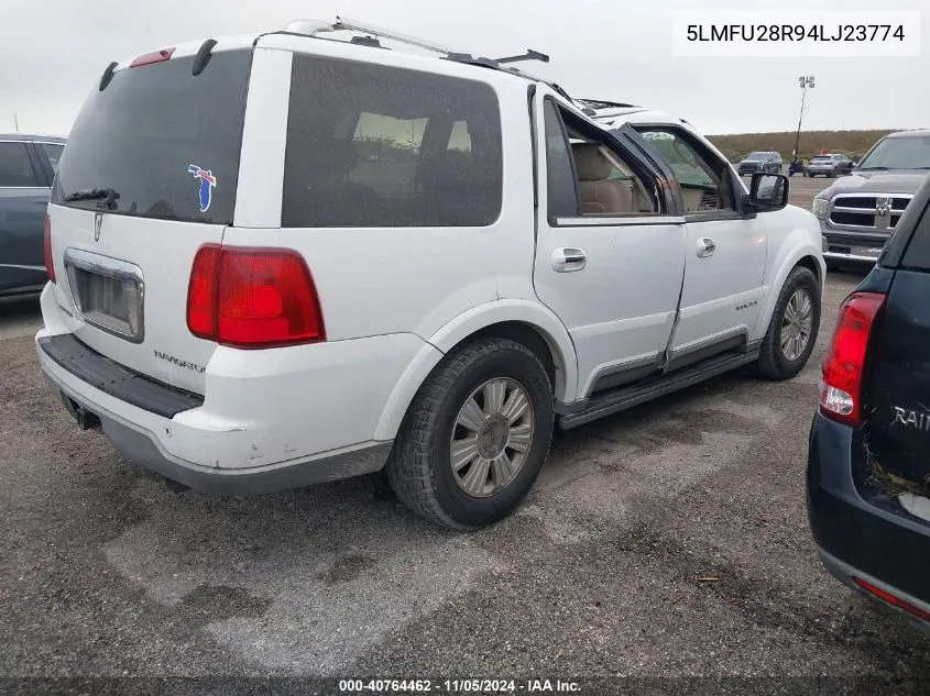 2004 Lincoln Navigator Ultimate VIN: 5LMFU28R94LJ23774 Lot: 40764462