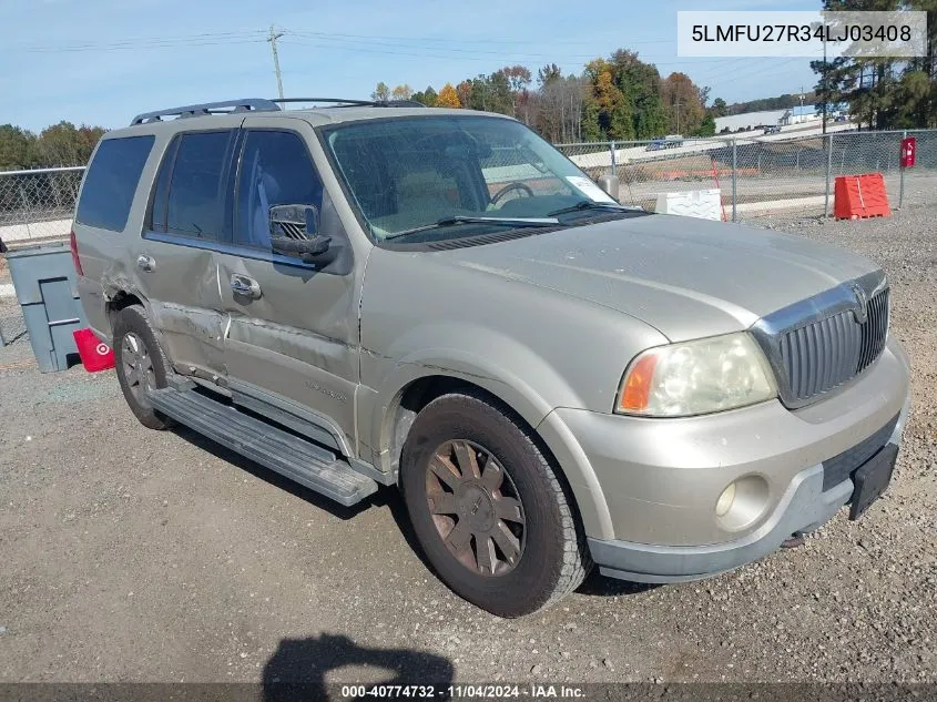 2004 Lincoln Navigator Luxury VIN: 5LMFU27R34LJ03408 Lot: 40774732