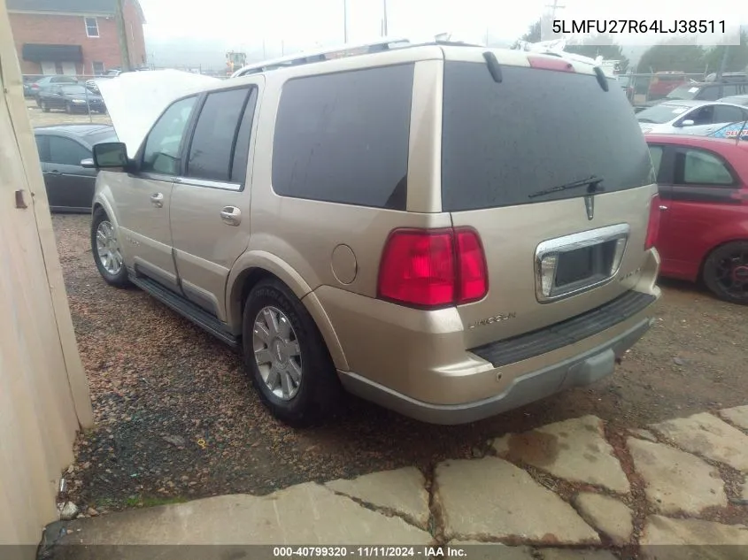 2004 Lincoln Navigator VIN: 5LMFU27R64LJ38511 Lot: 40799320