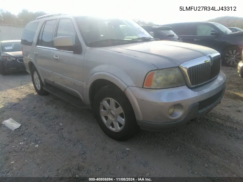 2004 Lincoln Navigator Luxury VIN: 5LMFU27R34LJ43312 Lot: 40808894