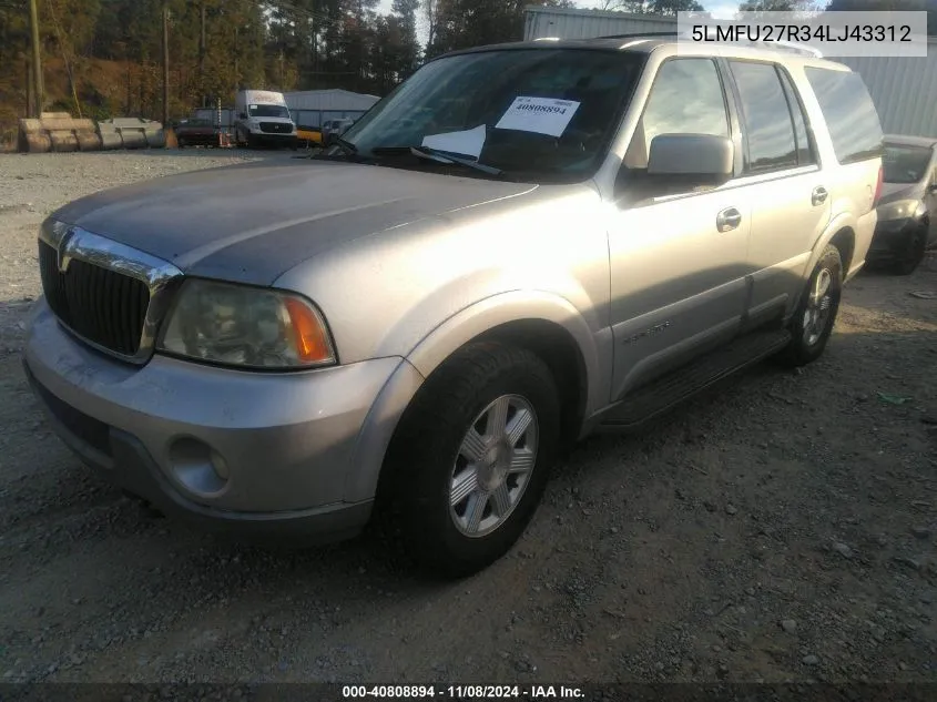 2004 Lincoln Navigator Luxury VIN: 5LMFU27R34LJ43312 Lot: 40808894