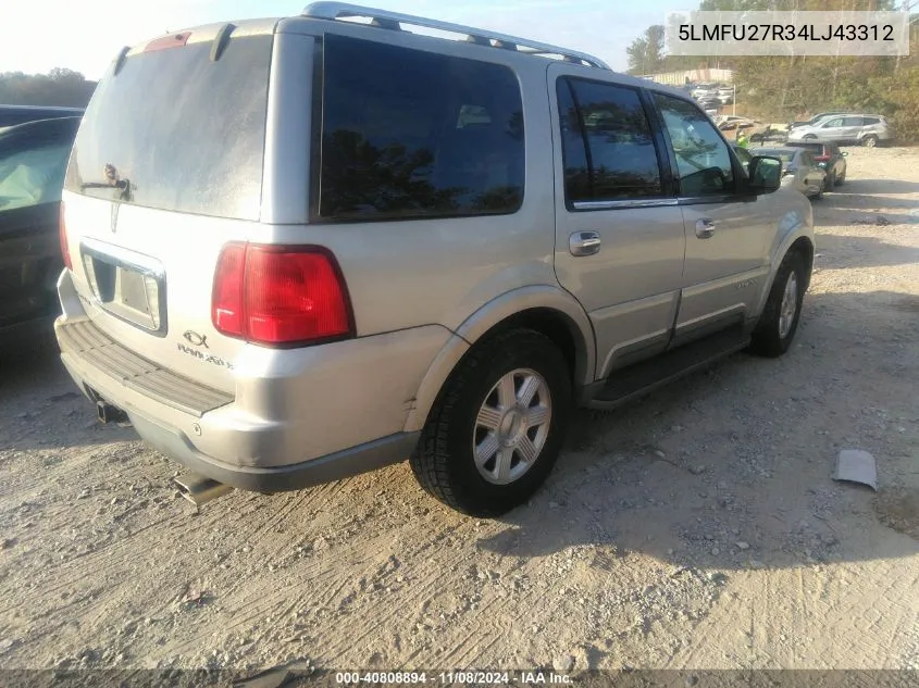 2004 Lincoln Navigator Luxury VIN: 5LMFU27R34LJ43312 Lot: 40808894