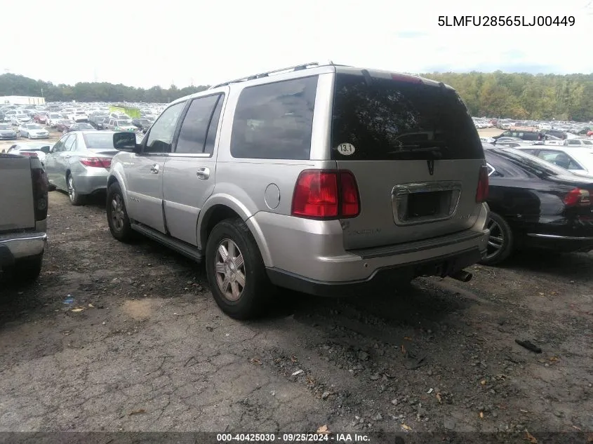 5LMFU28565LJ00449 2005 Lincoln Navigator