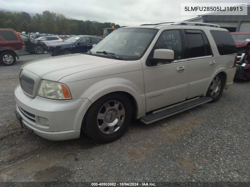 2005 Lincoln Navigator VIN: 5LMFU28505LJ18915 Lot: 40503082