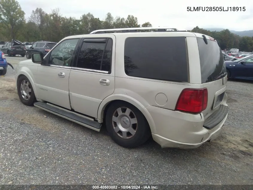 2005 Lincoln Navigator VIN: 5LMFU28505LJ18915 Lot: 40503082