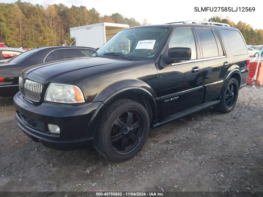 2005 Lincoln Navigator VIN: 5LMFU27585LJ12569 Lot: 40755602