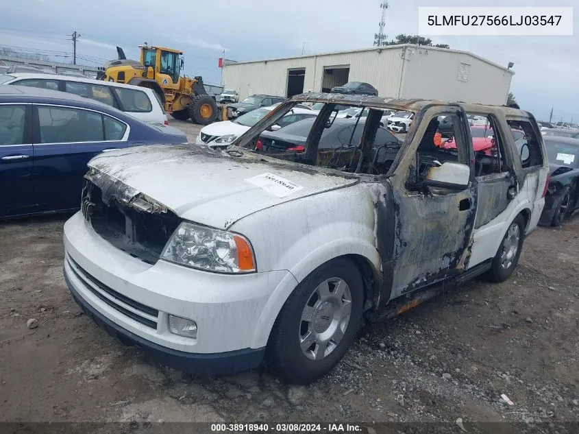 2006 Lincoln Navigator Luxury/Ultimate VIN: 5LMFU27566LJ03547 Lot: 38918940