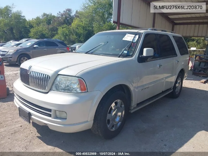 2006 Lincoln Navigator Luxury/Ultimate VIN: 5LMFU275X6LJ20870 Lot: 40532989