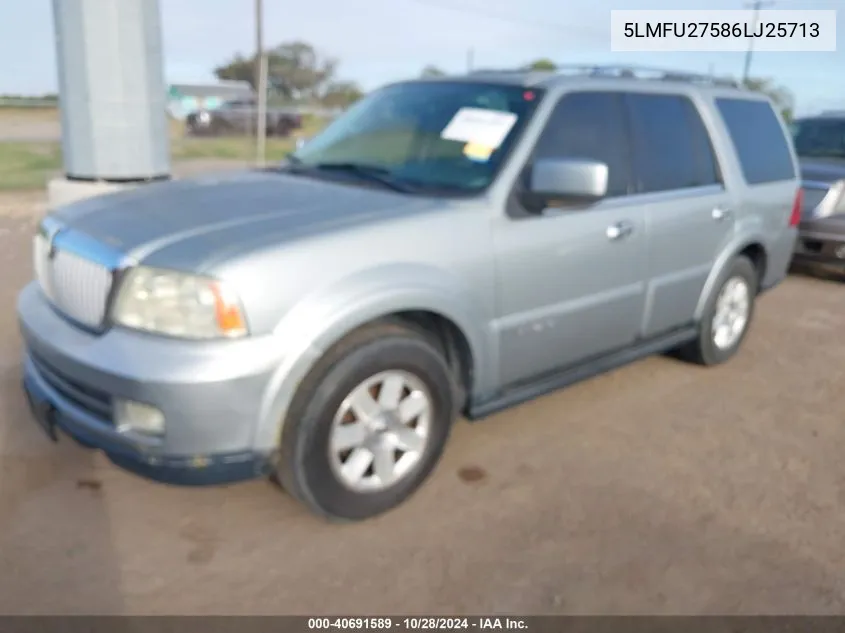 2006 Lincoln Navigator Luxury/Ultimate VIN: 5LMFU27586LJ25713 Lot: 40691589