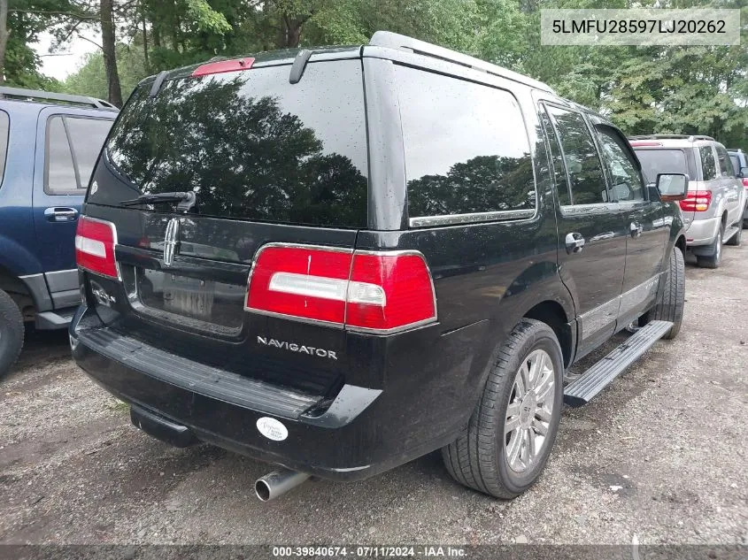 2007 Lincoln Navigator Ultimate VIN: 5LMFU28597LJ20262 Lot: 39840674