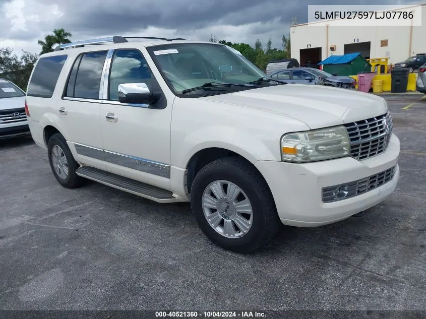 2007 Lincoln Navigator Ultimate VIN: 5LMFU27597LJ07786 Lot: 40521360