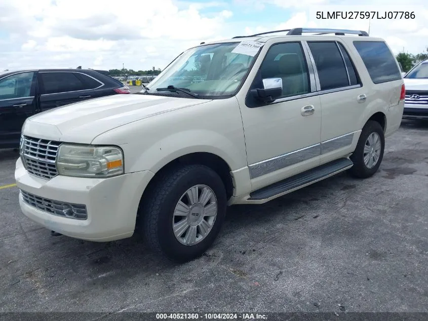 2007 Lincoln Navigator Ultimate VIN: 5LMFU27597LJ07786 Lot: 40521360