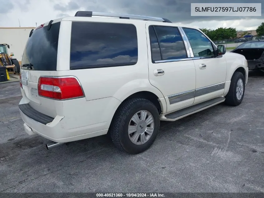 2007 Lincoln Navigator Ultimate VIN: 5LMFU27597LJ07786 Lot: 40521360