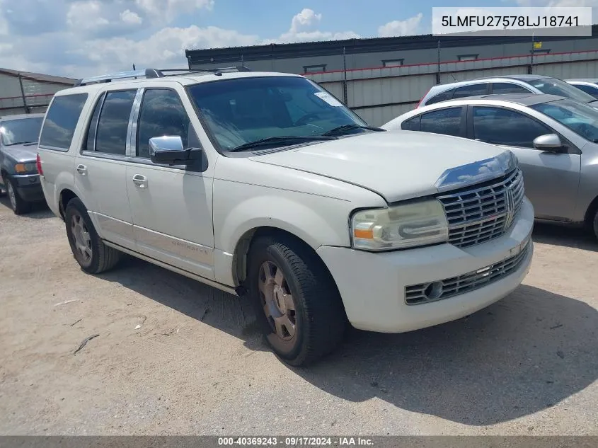 2008 Lincoln Navigator VIN: 5LMFU27578LJ18741 Lot: 40369243