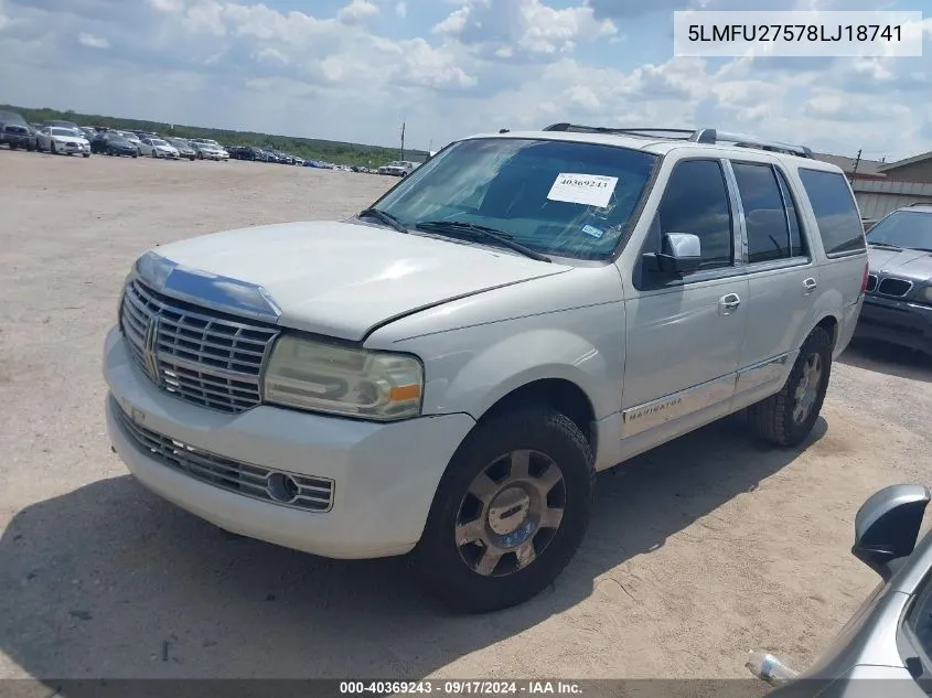 5LMFU27578LJ18741 2008 Lincoln Navigator