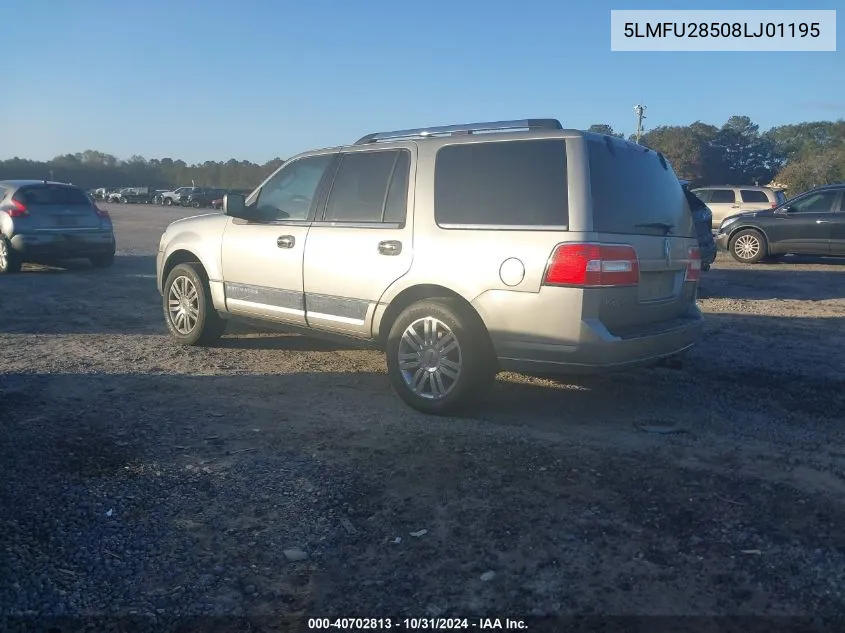 2008 Lincoln Navigator VIN: 5LMFU28508LJ01195 Lot: 40702813