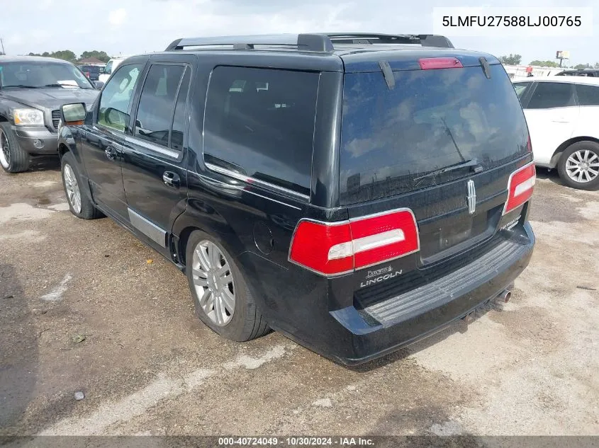 2008 Lincoln Navigator VIN: 5LMFU27588LJ00765 Lot: 40724049