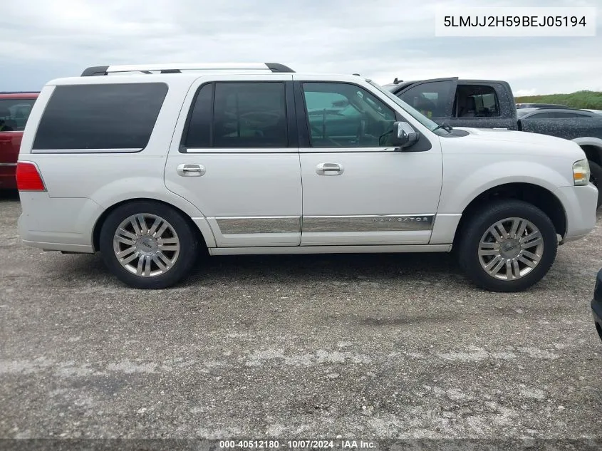 2011 Lincoln Navigator VIN: 5LMJJ2H59BEJ05194 Lot: 40512180