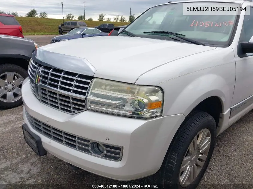 2011 Lincoln Navigator VIN: 5LMJJ2H59BEJ05194 Lot: 40512180