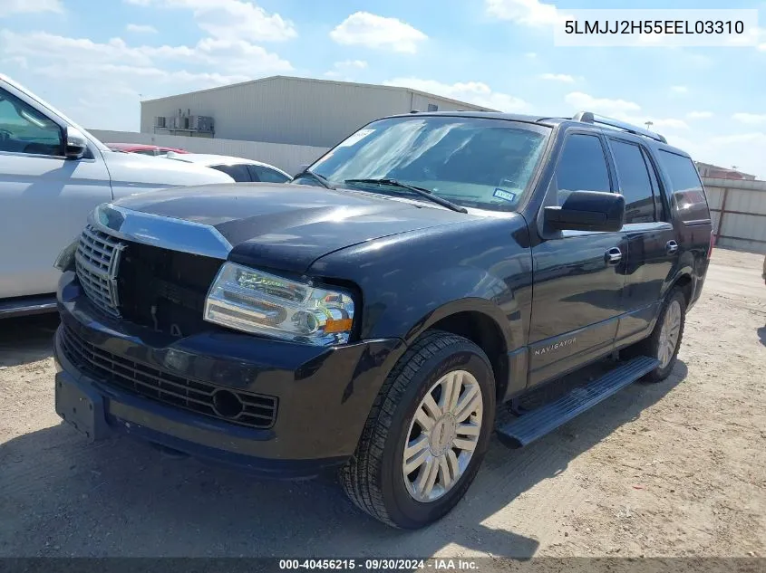 2014 Lincoln Navigator VIN: 5LMJJ2H55EEL03310 Lot: 40456215