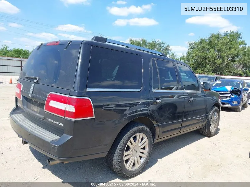 2014 Lincoln Navigator VIN: 5LMJJ2H55EEL03310 Lot: 40456215