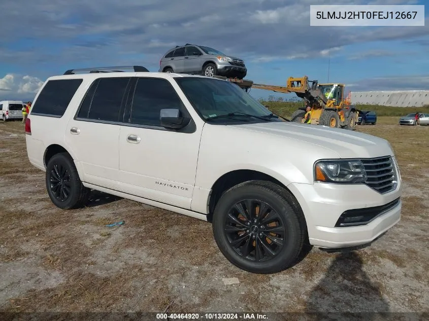 2015 Lincoln Navigator VIN: 5LMJJ2HT0FEJ12667 Lot: 40464920