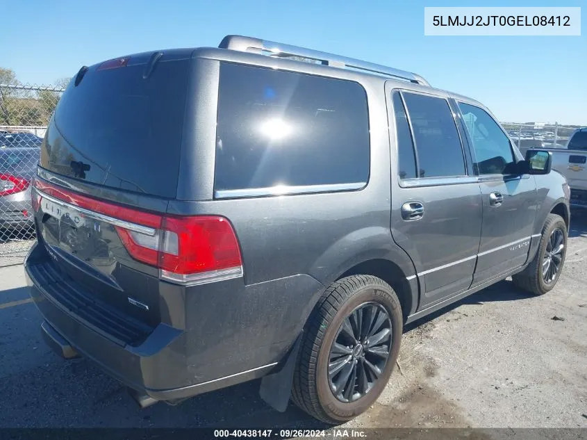 2016 Lincoln Navigator Select VIN: 5LMJJ2JT0GEL08412 Lot: 40438147