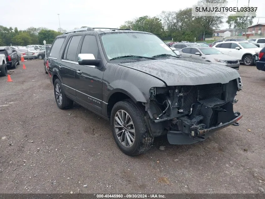 2016 Lincoln Navigator Select VIN: 5LMJJ2JT9GEL03337 Lot: 40445960