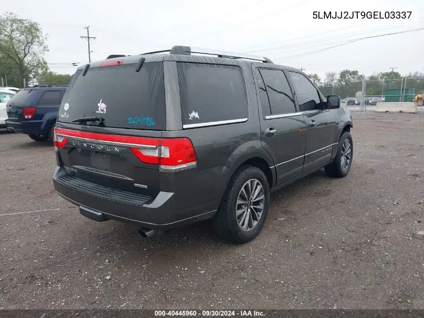 2016 Lincoln Navigator Select VIN: 5LMJJ2JT9GEL03337 Lot: 40445960