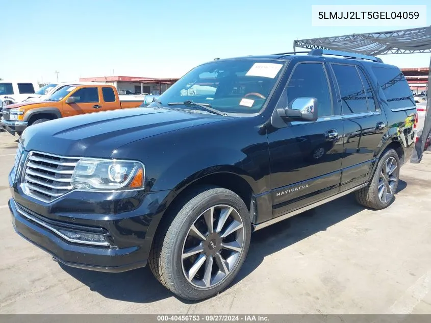 2016 Lincoln Navigator Reserve VIN: 5LMJJ2LT5GEL04059 Lot: 40456753