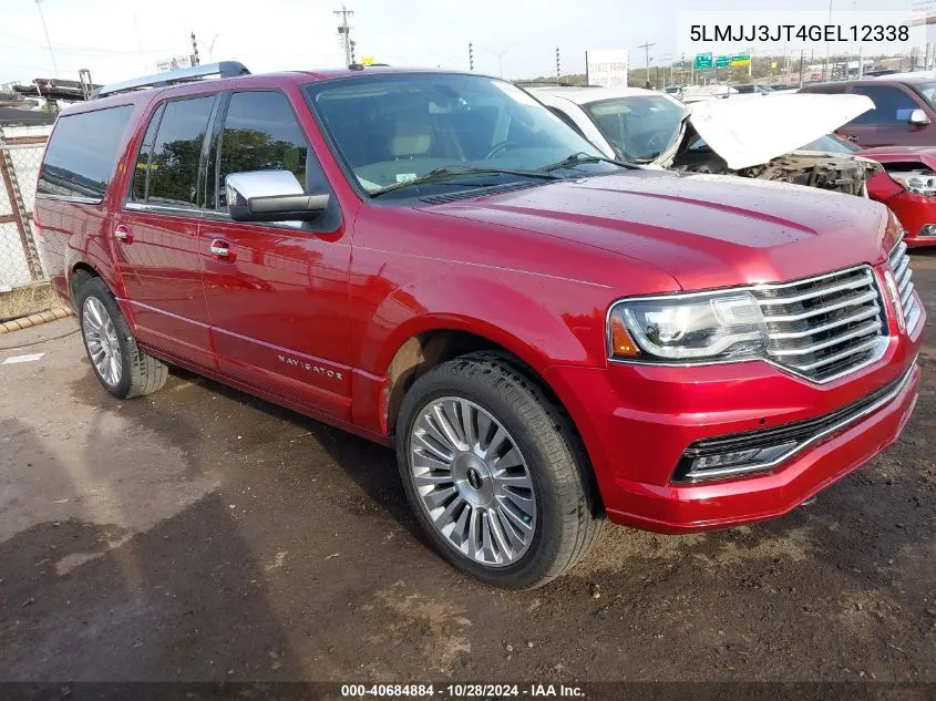 2016 Lincoln Navigator L Select VIN: 5LMJJ3JT4GEL12338 Lot: 40684884