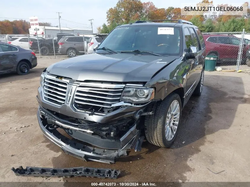 2016 Lincoln Navigator Select VIN: 5LMJJ2JT1GEL06068 Lot: 40742073