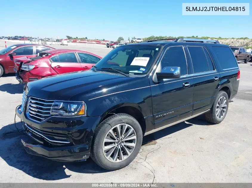 2017 Lincoln Navigator Select VIN: 5LMJJ2JT0HEL04815 Lot: 40285818