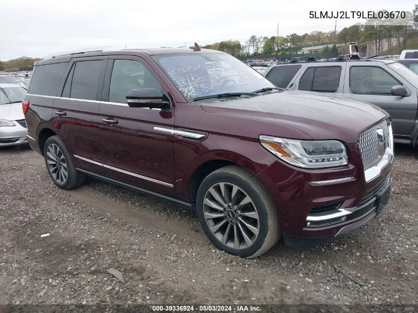 2020 Lincoln Navigator Reserve VIN: 5LMJJ2LT9LEL03670 Lot: 39336924