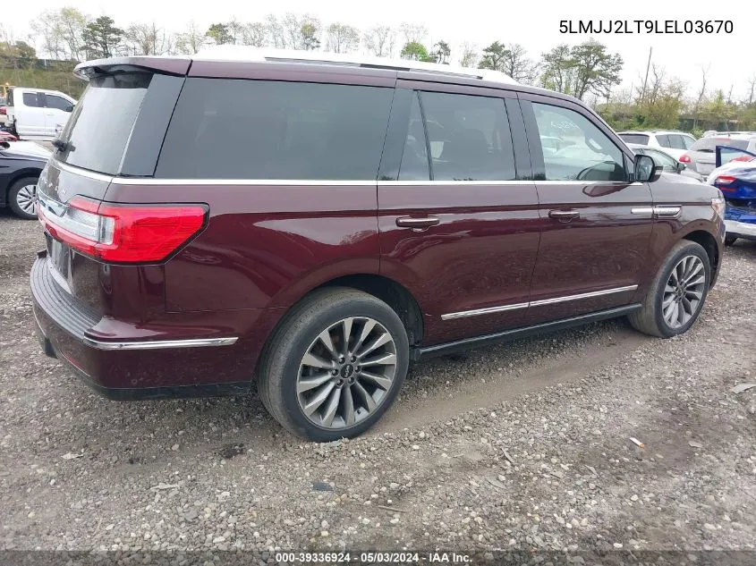 2020 Lincoln Navigator Reserve VIN: 5LMJJ2LT9LEL03670 Lot: 39336924