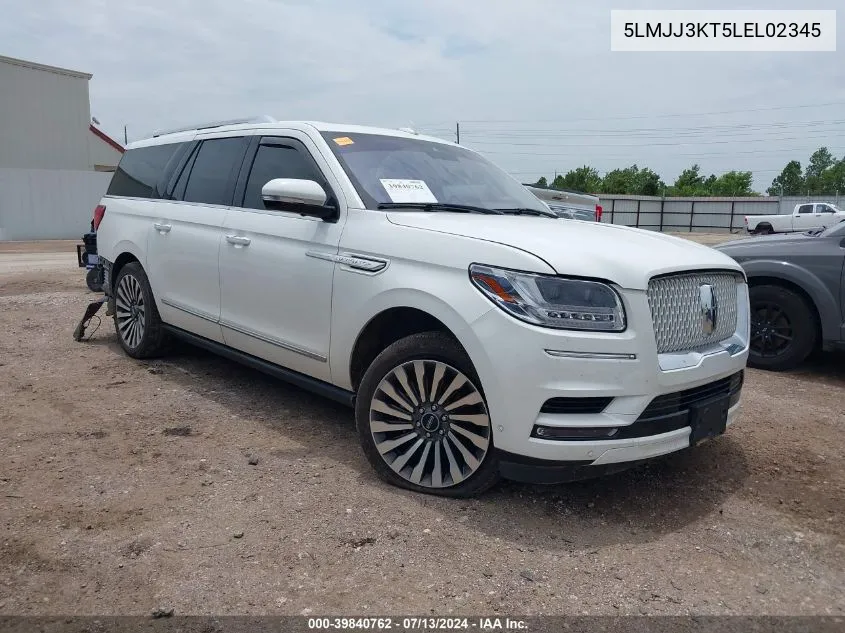 2020 Lincoln Navigator Reserve L VIN: 5LMJJ3KT5LEL02345 Lot: 39840762