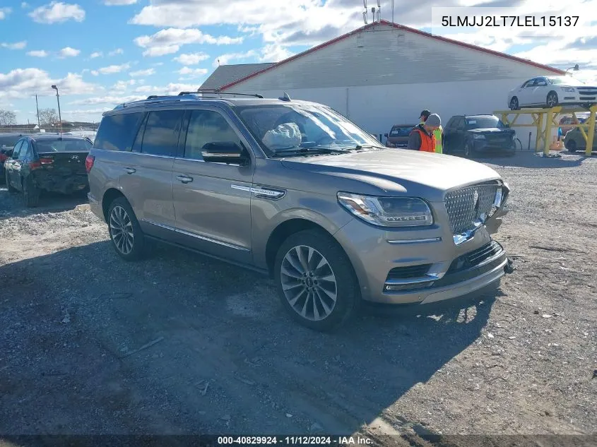 2020 Lincoln Navigator Reserve VIN: 5LMJJ2LT7LEL15137 Lot: 40829924