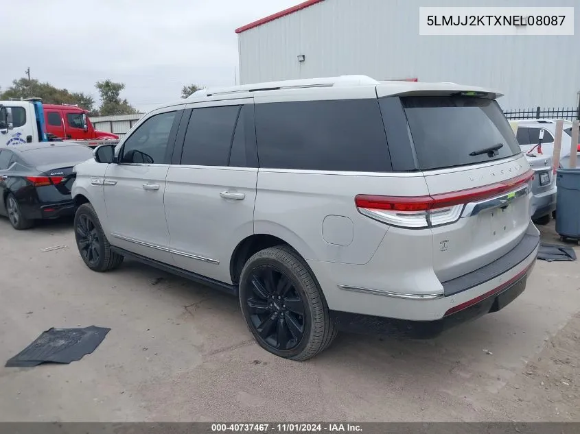 2022 Lincoln Navigator Reserve VIN: 5LMJJ2KTXNEL08087 Lot: 40737467