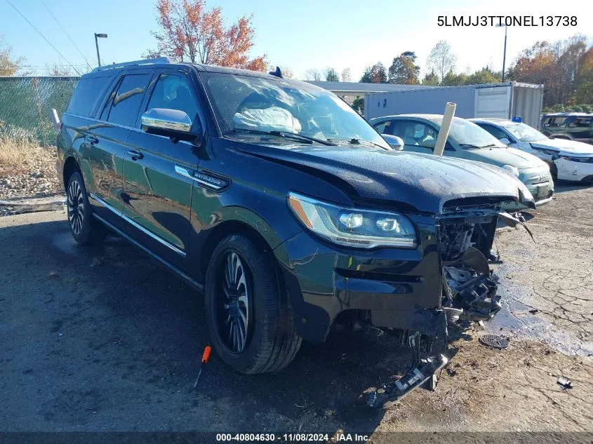 2022 Lincoln Navigator Black Label L VIN: 5LMJJ3TT0NEL13738 Lot: 40804630