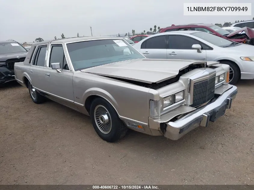 1989 Lincoln Town Car Signature VIN: 1LNBM82F8KY709949 Lot: 40606722