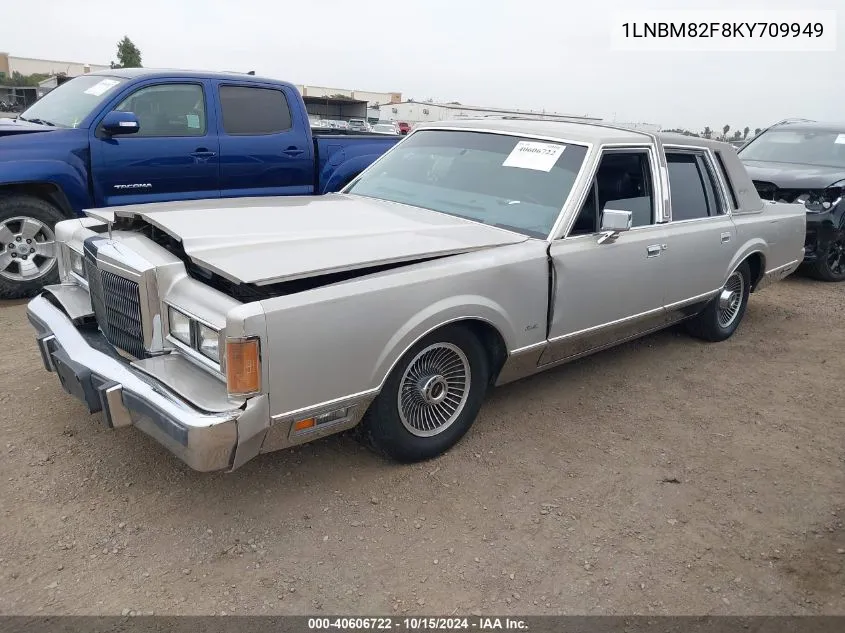 1989 Lincoln Town Car Signature VIN: 1LNBM82F8KY709949 Lot: 40606722