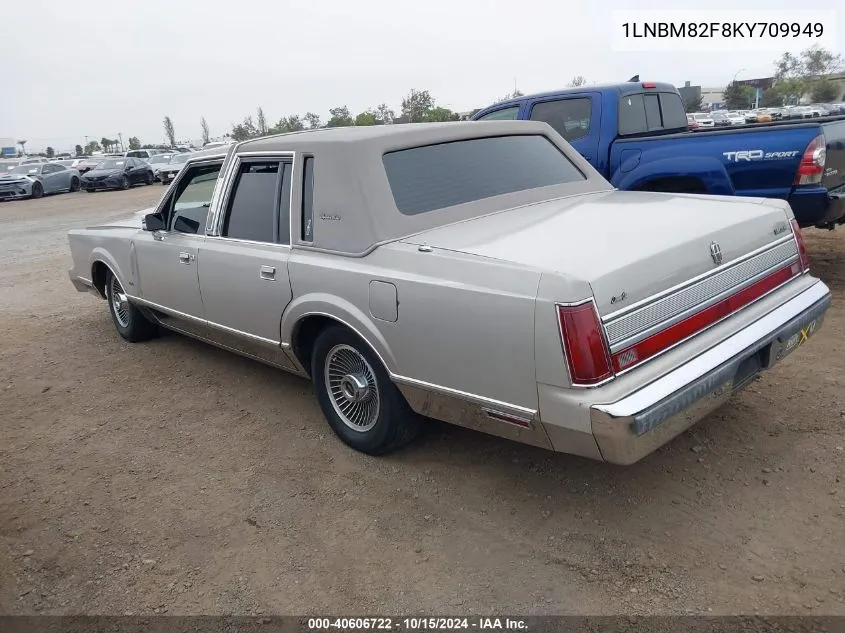 1989 Lincoln Town Car Signature VIN: 1LNBM82F8KY709949 Lot: 40606722