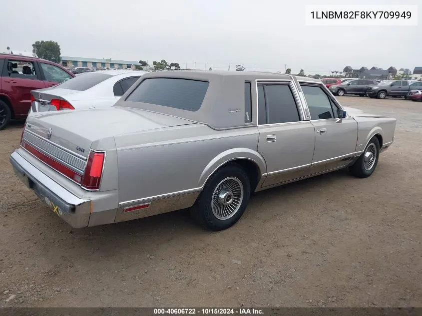 1989 Lincoln Town Car Signature VIN: 1LNBM82F8KY709949 Lot: 40606722