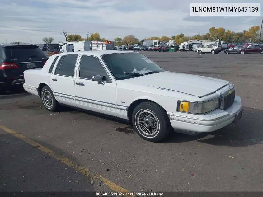 1991 Lincoln Town Car Executive VIN: 1LNCM81W1MY647139 Lot: 40853132