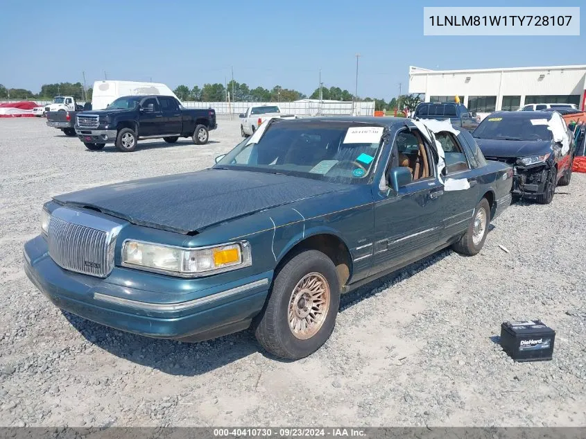 1996 Lincoln Town Car Executive VIN: 1LNLM81W1TY728107 Lot: 40410730