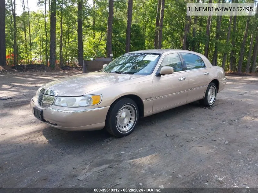 1LNFM81W4WY652495 1998 Lincoln Town Car Executive