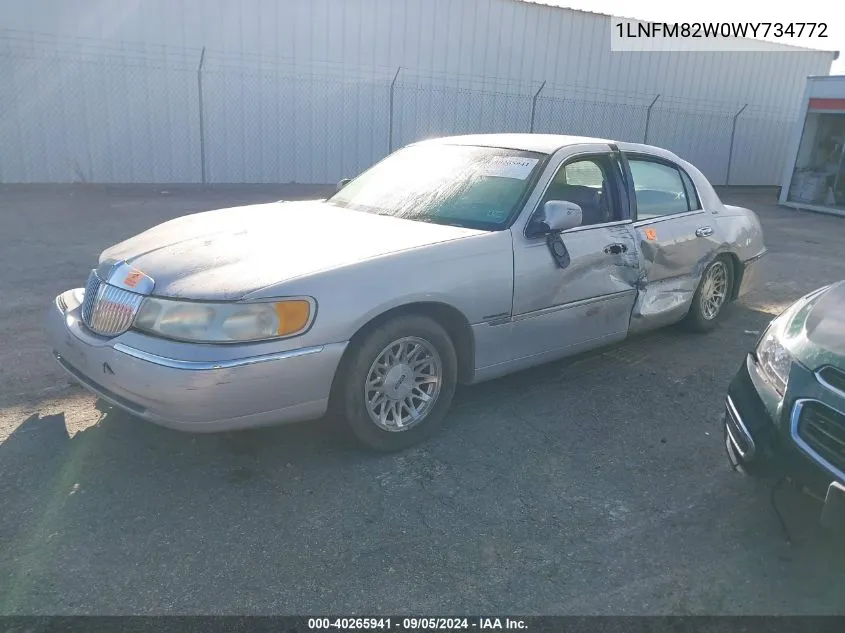 1LNFM82W0WY734772 1998 Lincoln Town Car Signature