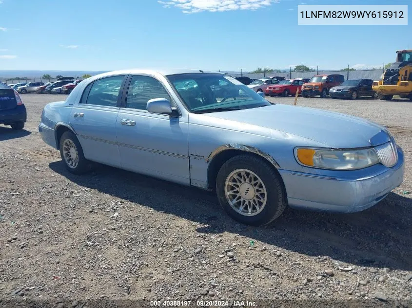 1LNFM82W9WY615912 1998 Lincoln Town Car Signature