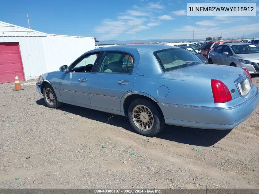 1LNFM82W9WY615912 1998 Lincoln Town Car Signature