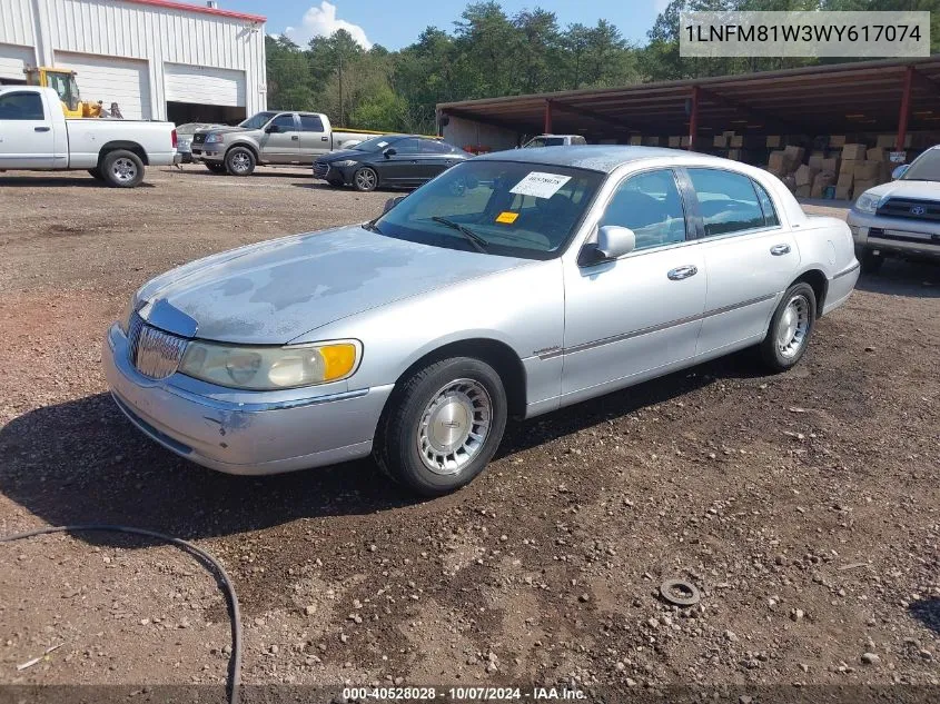 1LNFM81W3WY617074 1998 Lincoln Town Car Executive